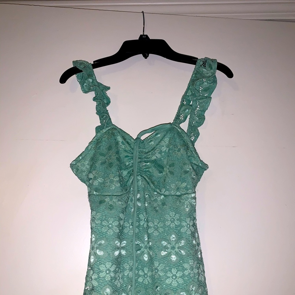 Teal blouse